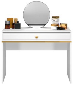 TOALETNÝ STOLÍK BELLINI BIELY VYSOKÝ LESK