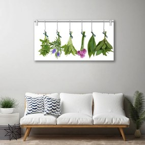 Obraz Canvas Sušené byliny listy kvety 140x70 cm