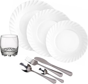 Bormioli Rocco 48-dielna jedálenská súprava s príbormi Prima & Hanna