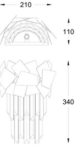 Brilagi - LED Krištáľové nástenné svietidlo MIRAGE 2xG9/42W/230V