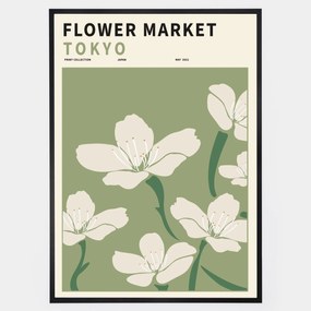 Plagát Flower Market Tokyo
