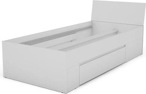 Posteľ so zásuvkami Carlos 90x200, biela