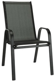 Kondela Stohovateľná stolička, ALDERA, tmavosivá/čierna