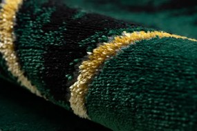 Koberec EMERALD exkluzívny 1020 kruh - glamour, marmur, trojuholníky zelený/zlatý