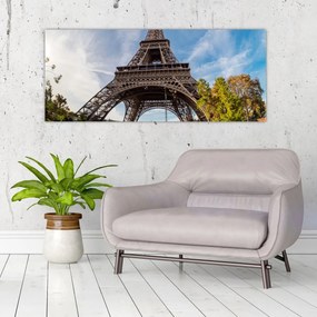 Obraz - Eiffelova farebná veža (120x50 cm)