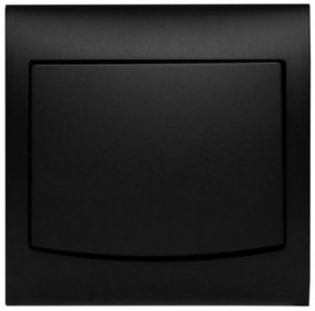 Vypínač jednopólový čierny mat LP-1V