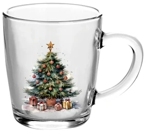 Altom Sklenený hrnček Christmas Tree 350 ml