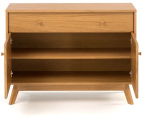 Nízka komoda v dekore duba v prírodnej farbe 100x75 cm Kensal – Woodman