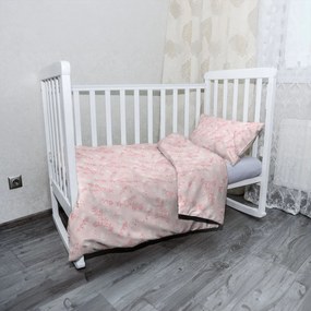 Sablio Mikroplyšové detské obliečky do postieľky Ružové rastliny - 100x135 / 40x60