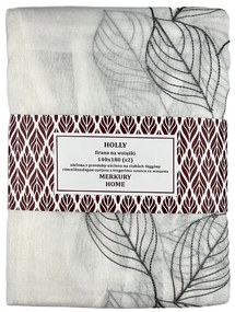 Záclona na stuhách Holly polyester tmavo šedá 140x180 Merkury Home II/22