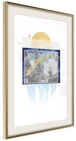 Artgeist Plagát - Antarctica [Poster] Veľkosť: 30x45, Verzia: Zlatý rám s passe-partout