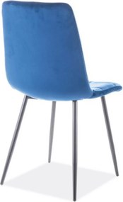 SI Mila Velvet stolička námornícka modrá