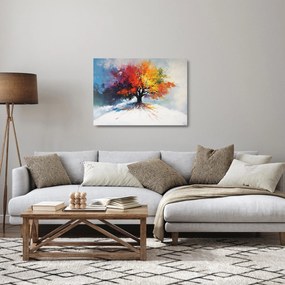Sklenený obraz - Pestrofarebný strom (70x50 cm)