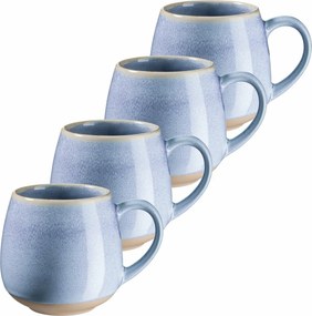 Mäser Súprava veľkých hrnčekov 4 ks AQUATA – 500 ml, modrá, 500 ml