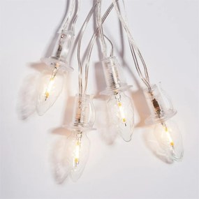 Vonkajšie osvetlenie Šiška číra, 20 LED Filament žiarovky, základné
