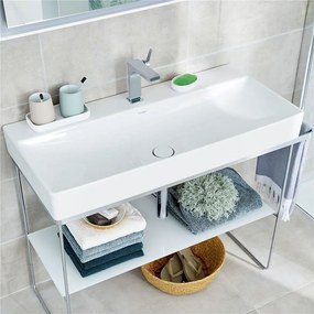 DURAVIT DuraSquare umývadlo do nábytku s otvorom, bez prepadu, 1000 x 470 mm, biela, s povrchom WonderGliss, 23531000411