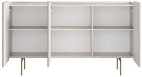 Komoda Malmi 150 cm - kašmírová / zlatá