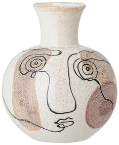 Biela kameninová váza Bloomingville Irini, výška 22,5 cm