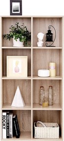 Polica s 8 priehradkami, knižnica, dub