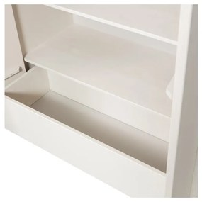 Krémovobiela modulárna skrinka z borovicového dreva 101x210 cm Basu – WOOOD