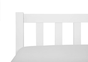 Drevená posteľ 160 x 200 cm biela FLORAC Beliani