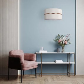 Duolla - Luster na lanku DUO 1xE27/15W/230V pr. 40 cm krémová/zlatá