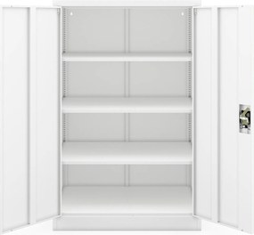 Kovová kancelárska skriňa na dokumenty biela KEVIN D600 900 x 1400 x 600 mm