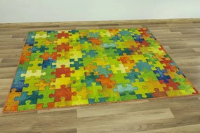 Koberec Puzzle viacfarebný