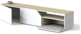 Biely TV stolík v dekore duba 180x38 cm Verone - TemaHome