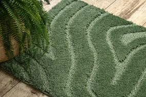 Kúpeľňový koberček SUPREME WAVES vlny, zelený
