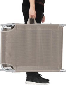 Zahradní lehátko se stříškou Sloan béžové