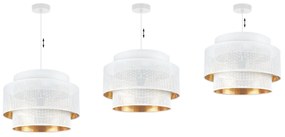 Závesné svietidlo Asti, 1x biele PVC tienidlo, (fi 45cm), g, w