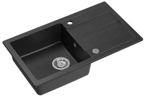 Sapho - Kuchynský drez 77 x 44 cm granit/čierna