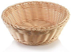 Kulatý košík na pečivo SINO 20x7 cm světle hnědý
