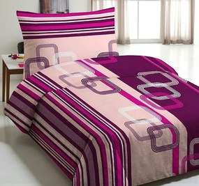 Obliečky Katrin fialové Bavlna 70×90 140x200 cm