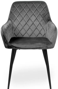 Jedálenská stolička HAVANA VELVET grafitová