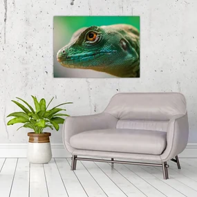 Detailný sklenený obraz jaštera (70x50 cm)