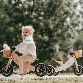 Drevené balančné odrážadlo Tiny Tot Plus 2v1 biela