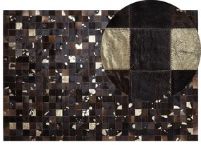 Kožený koberec 200 x 300 cm hnedý BANDIRMA Beliani