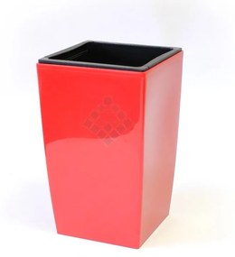 Schetelig CUBICO P hranatý kvetináč, sivý, ↔ 16 x ↕ 26 cm