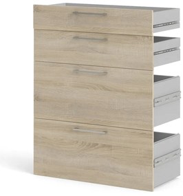 Komponent - zásuvky v dekore duba v prírodnej farbe 84x105 cm Prima - Tvilum