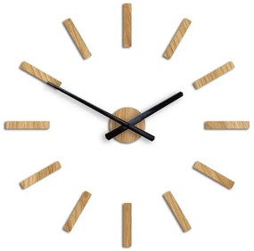 Nástěnné samolepící hodiny Boston 60 cm dub přírodní