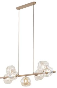 Luster na lankách LAVA 7xG9/8W/230V béžová/dymová béžová