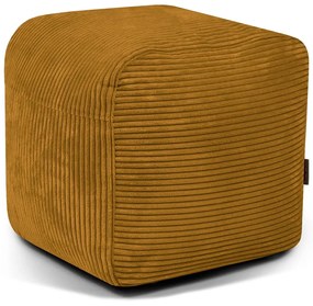 Menčestrový sedací vak v horčicovej farbe Plus 50 Lounge – SLOWDOWN