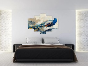 Obraz - Páv, maľba (150x105 cm)