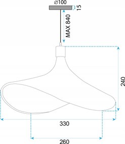 Toolight Toolight, bambusové závesné svietidlo 30cm 1xE27 APP1642-1CP, prírodná hnedá-čierna, OSW-05140
