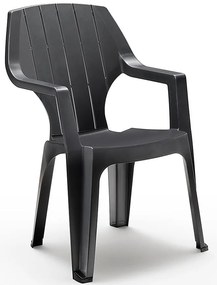 Plastová stolička Alta grafit