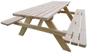 Masívny drevený set so sklopnými lavicami 180cm