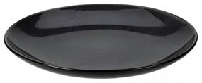 Kameninový plytký tanier Glaze, pr. 28 cm, čierna