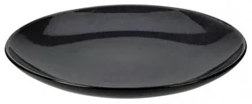 Kameninový plytký tanier Glaze, pr. 28 cm, čierna